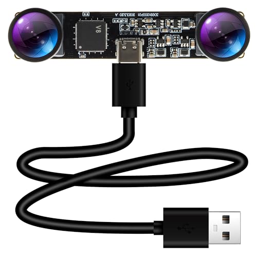 QILOVE 1200P Global Shutter USB Camera | High-Speed 120fps 3D VR Stereo Dual Lens | Wide-Angle No-Distortion Sync Camera for Robotics, Face Recognition & Industrial Applications