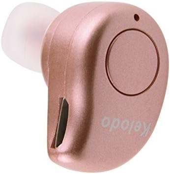 KELODO Bluetooth Earbud S530 Plus Mini Wireless Earphone in Ear Small Headset with Mic Invisible V4.1 Earpiece Hands-Free Noise Canceling for Apple iPhone and Android Smartphones - Rose Gold