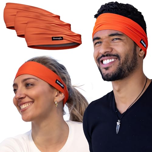 Image of Sweatband for Men and Women - Unisex Non Slip Headband that Wicks Moisture and Eliminates Excess Sweat - Durable & Long-Lasting - Running, Sports, Gym