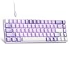 Teclado mecânico portátil de jogos 60% MageGee MK-Box, retroiluminação de LED branca, compacto, 68 teclas, mini, com fio, switch vermelho, para escritório, Windows, laptop, PC, Mac, tons de violeta