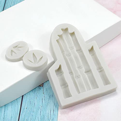 Molde de silicona para pasteles forma panda y bambú miniatura 6