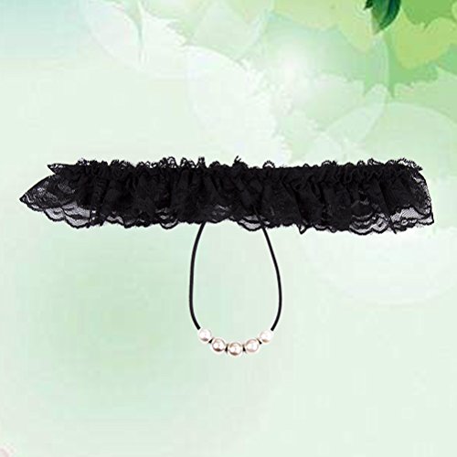 Calcinha de lingerie feminina sexy com fio dental e elástico da SUPVOX com contas e calcinha de croc