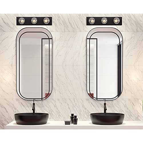Westinghouse 6117500 Traditional Three-Light Indoor Vanity Light Fixture, Matte Black Finish, No Shades by Westinghouse - Image 4