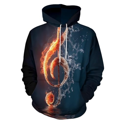 Sweat à capuche pour homme style musical et pull de course décontracté