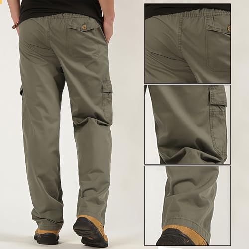 Sweatpant for Men Full Elastic Waist Pull-On Cargo Pants Lightweight Casual Trousers Workwear4