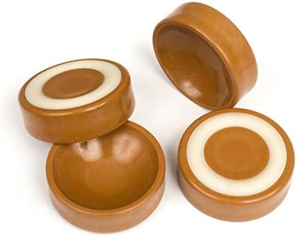 Slipstick CB600 Furniture Wheel Caster Cups / Floor Protectors with Non Skid Rubber Grip (Set of 4 Grippers) 1-3/4 Inch - Caramel,Small