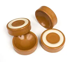 Slipstick CB600 Furniture Wheel Caster Cups / Floor Protectors with Non Skid Rubber Grip (Set of 4 Grippers) 1-3/4 Inch - Caramel