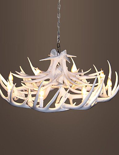 Illuminazione jiaily vintage lampadario di corna di illuminazione attrezzatura industriale Paese 8-luci adatta per soggiorno sala da pranzo Facile installazione, 220-240V