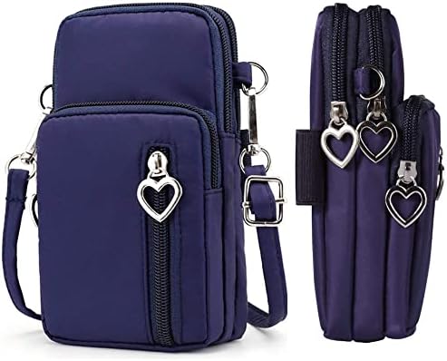 eMorevalue Phone Purse for Samsung Galaxy S23 S22 Ultra/Plus, S21 S20 Ultra/Fe, Note 20 Ultra, A14 5G, A13 5G, A53 5G, A42 5G, A02S A03S A04S A12, iPhone 14 13 Pro Max, Crossbody Bag Pouch (Blue)