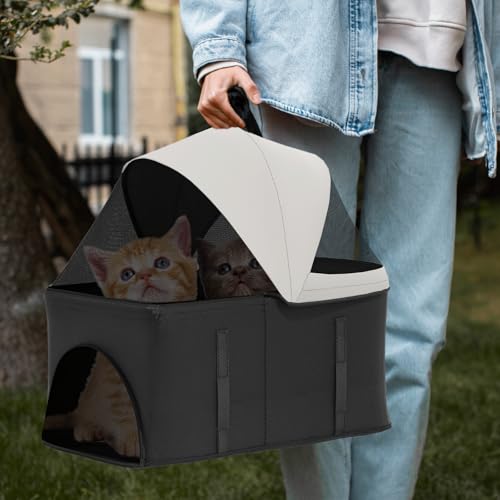 Image of Magshion 3-in-1 Foldable Pet Stroller for Small to Medium Dogs and Cats | Dog Travel Jogger with Detachable Carrier, Cup Holder & Storage Basket, For Small /Medium Dogs & Cats Up to 33 lbs