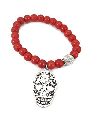 Pulsera de cristal y coral elástica el regalo perfecto para aniversarios