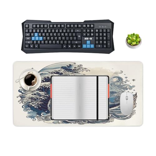 Blue Wave Style Desk Pad Large Mouse Pad 30x60 cm miniatura 4