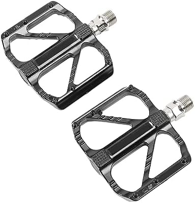 Bicycle Platform Pedal, Easy to Install Quick Release 2Pcs Reduce Friction Bearing Design Bike Pedal Aluminum Alloy Prevent Slip for Road Bikes