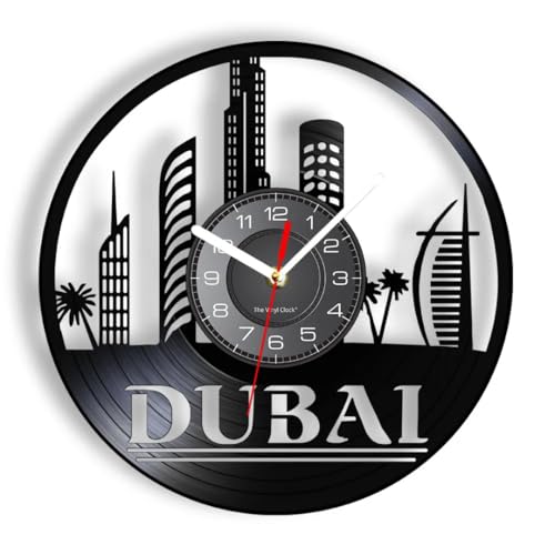 12 Inch Dubai Tower Burj Khalifa Wall Clock Arab Emirates