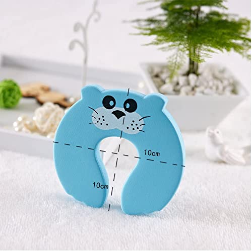 Image of Cartoon Animal Door Stopper Cushion Decorative Holder Lock Safety Cute Pattern Guard Finger Protection for Children Kids and Baby (Random, Pack of 7).