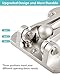 Door Lock Latch for Home Security - 2 Swing Bar Door Guard for Front and Inside Door, Safety Childproof Reinforcement Door Stopper for Kids Home Hotel Apartment, Thicken Aluminium Alloy Satin Nickel