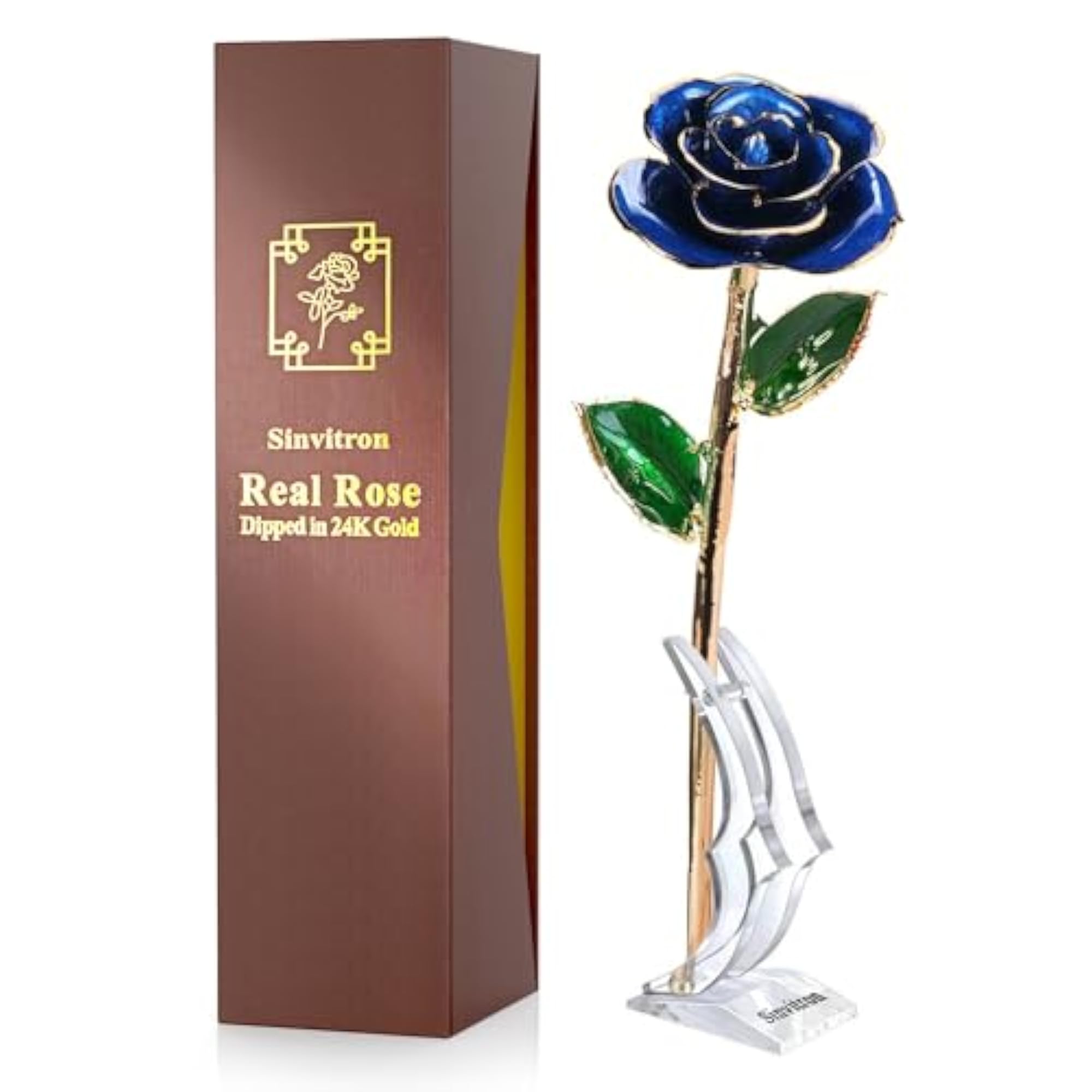 Gold Dipped Infinity Rose Forever Flower Decor