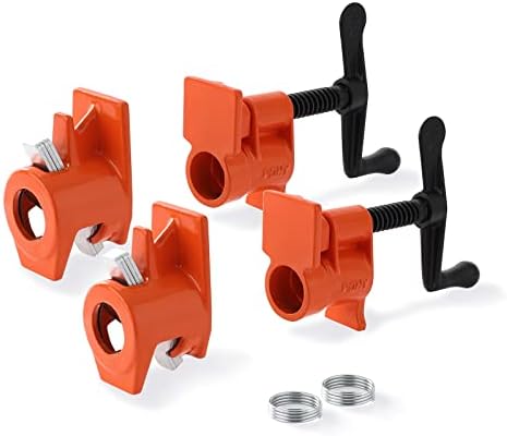 Pony 2-Pack 50 Wood Gluing Pipe Clamp Fixture for 3/4 Inch Black Pipe, Cast Iron Pipe Clamp Tools for Woodworking