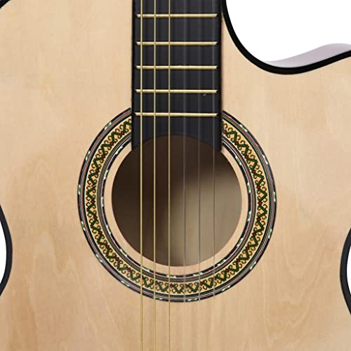Guitare à pan coupé, Guitare Acoustique Couleur Bois Clair pour Musiciens pour débutants - Les Beatles, Paul McCartney, John Lennon, RIngo Starr, George Harrison Guitare à pan coupé, Guitare Acoustique Couleur Bois Clair pour Musiciens pour débutants – Image 7