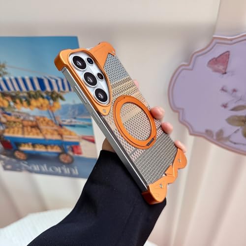 Coque Samsung S25 Ultra doré désert magnétique en métal