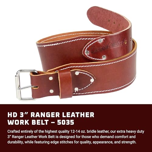 Occidental Leather 5035 LG HD Ranger-Arbeitsgürtel, Spaltleder, 7,6 cm, Größe L – Ansicht 2