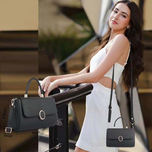 Image of Synthetic Leather Casual Classy Top Handle Handheld Crossbody Travel Side Sling Bag For Women