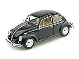 KiNSMART 1967 Volkswagen Beetle 1:24 Scale 6½' Die Cast Metal Model Toy Car Black