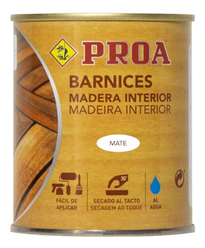 Barniz mate al agua interior. Transparente. 250 ML. Barniz Chalk Paint. Proa.