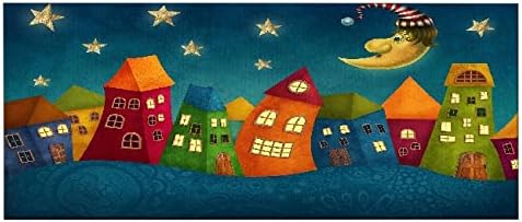 Children's Home Table for Living Room Bedroom - Multicolour Polyester, Wood, 70 X 3 X 100 cm