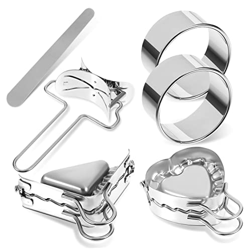 OUNONA 2 Sets Dumpling Maker Stainless Dumpling Press Household Baking Dough Press Round Dumpling Mold Pierogi Maker Pierogi Pie Mold Pastry Molds Dumpling Maker Mold Making