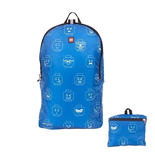 Lego Minifigure Packable Backpack With 6 Patches, Iconic #TOP6