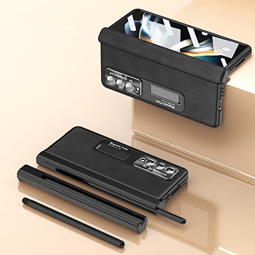 Étui Samsung Z Fold 4 antichoc finition noire avec verre de protection premium