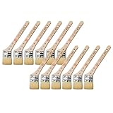 ハケ市 ニス刷毛 白山羊毛 金巻刷毛 サクラ 幅40mm 12本セット| ダメ込み用 ハケ はけ コーナー エッジ 壁 天井 境目 窓枠 ドア枠