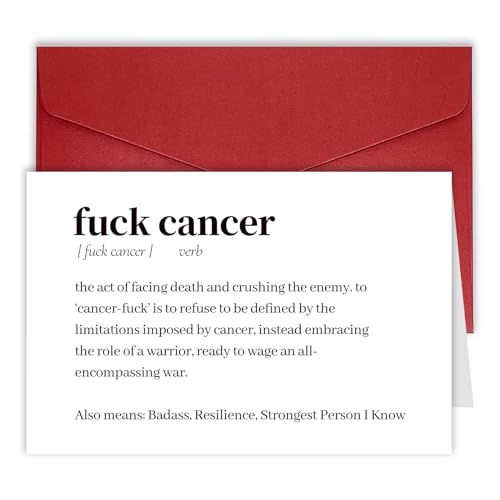 MOCO PAPER Hilarious Cancer Support Card, Funny Get Well Card for Cancer Patients, Cancer Encouragement Card, Cancer Get Well Card for Him Her, Sympathy Card Gift for Cancer Women Men