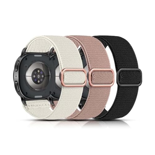 Lerobo Elastic Bands Compatible with Samsung Galaxy Watch 8 7 6 5 4 40mm 44mm/Galaxy Watch 8 Classic 6 4 Classic 43mm 47mm 42mm 46mm/5 Pro Band 45mm/Active 2,3 Pack 20mm Adjustable Nylon Spo