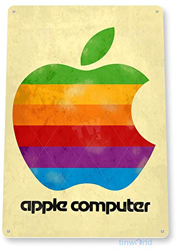 Tinworld Tin Sign: Apple Computer Retro Metal I-Phone Decor Store