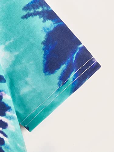 Image of Milumia Girl's Casual Tie Dye Tee Short Sleeve Round Neck Summer Tshirts Tops