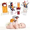 Accevo muñeca sonajero pie buscador de calcetines para bebé brazo pulsera mano sonajero pies pierna tobillo calcetines recién nacido suave juguete sensorial bebé regalos 0-12 meses niño niña niño