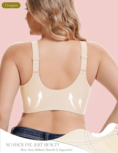 Womens Front Closure Bras for Women Seamless No Underwire Mesh Neck Bralettes Supportive Wireless Mastectomy Bra4