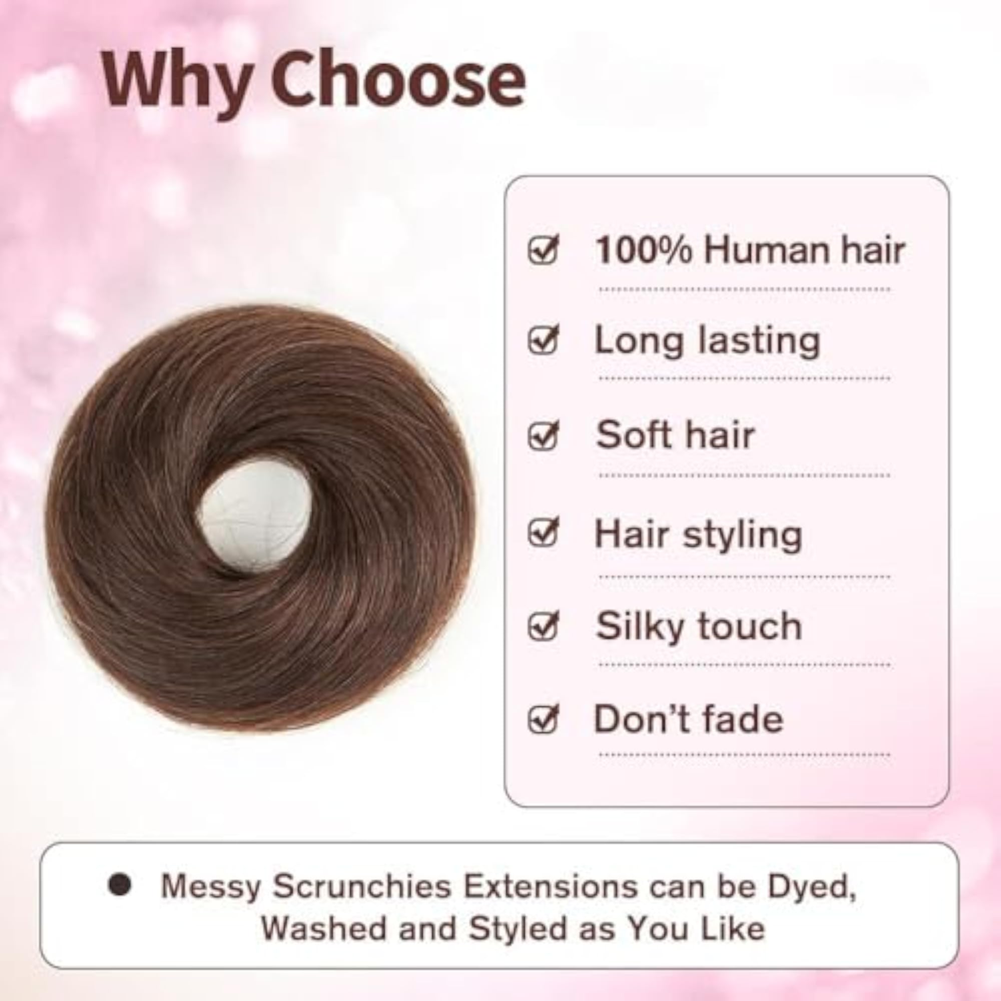Real Human Hair Tousled Updo Extension, Natural Curly Bun