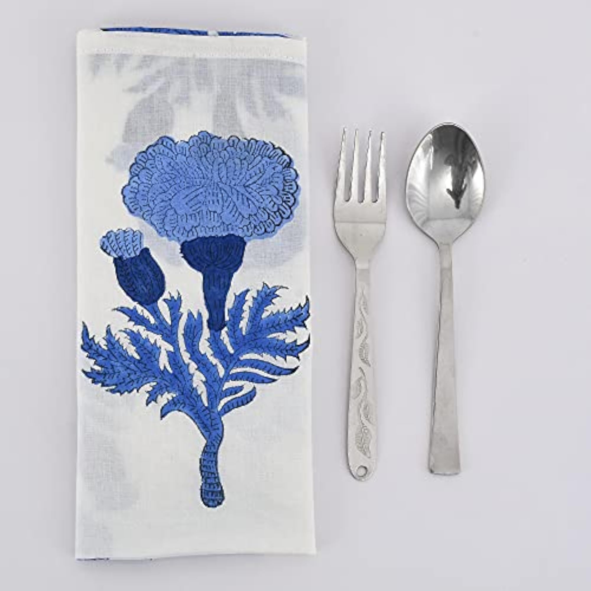 Floral Indian Hand Block Printed Napkins