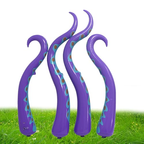 Tentáculos de pulpo, decoraciones inflables de PVC, impermeable, decoración navideña, tentáculos de pulpo, suministros decorativos de terror para patio al aire libre, césped, jardín, puerta delantera