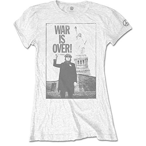 Rock Off Ladies John Lennon Liberty Lady Officiel Femmes Dames T-Shirt - Les Beatles, Paul McCartney, John Lennon, RIngo Starr, George Harrison Rock Off Ladies John Lennon Liberty Lady Officiel Femmes Dames T-Shirt