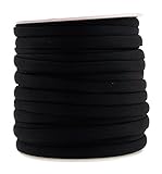 Mandala Crafts Welt Cord, Polyester Cotton Piping Filler for Drapery, Pillow, Upholstery, Trimming, Sewing, Crafting (1/4 Inch or 6mm, 20 Yards, Black)