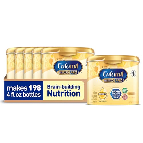 Image of Enfamil NeuroPro Baby Formula, Milk-Based Infant Nutrition, MFGM* 5-Year Benefit, Expert-Recommended Brain-Building Omega-3 DHA, Exclusive HuMO6 Immune Blend, Non-GMO, 124.2 oz​