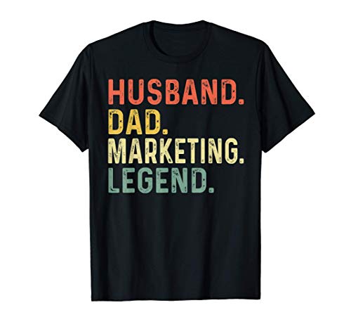 Mens Husband Dad Marketing Legend Funny Retro Gift for Dad T-Shirt