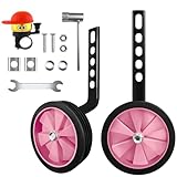 Jinfanshurich Fahrrad Stützräder Kinder, Universell Verstellbare Stützräder Kinderfahrräder für Kinderfahrrad für 12-20 Zoll (Rose)