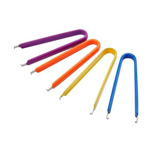 Image of Woogim 4PCS Stainless Steel IC Insulated Extractor Tool IC Chip Puller Extractor Removal Tool for Soldering Extraction Tools with Insulated PVC Handle 105mm Blue Orange Yellow Purple