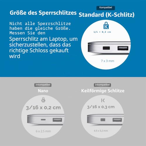 Kensington Laptop Lock schwarz Standard