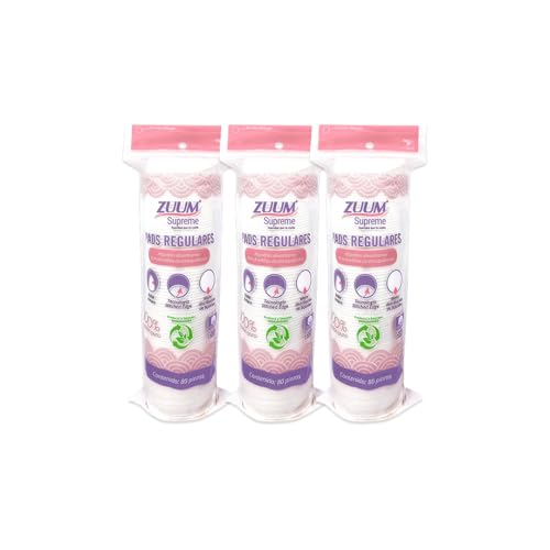Desmaquillantes, Home ZUUM SUPREME Almohadillas de algodón | Removedor de maquillaje| 100% fibra de algodón absorbente | Limpieza Facial | Desmaquillante | Makeup Remover | 80 pzas...